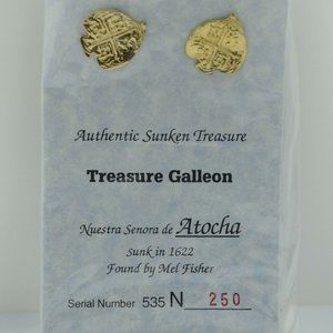 Sunken Treasure Galleon Atocha Silver Earrings